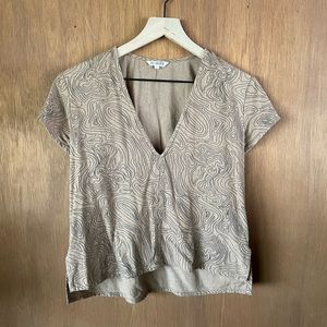 Ali Golden V-Neck Top
